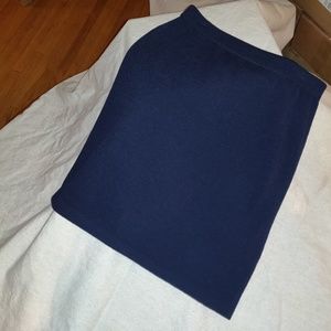 St John Basics Santana Knit Skirt Navy